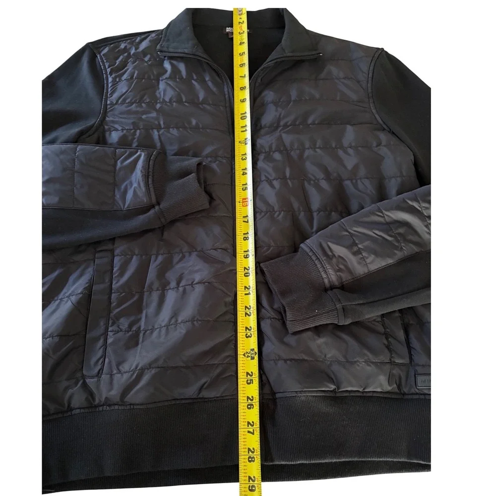 Michael Kors Mens Quilted Puffer Jacket Bomber Style Black Full Zip Size M - Picture 4 of 11